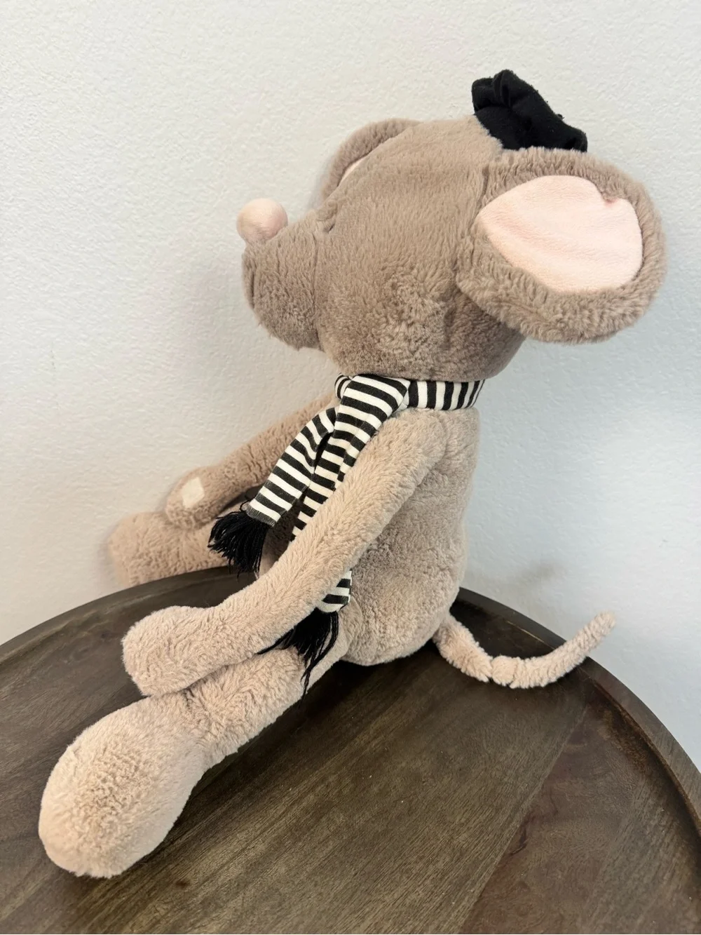 Baby Aspen‎ Monsieur Lesqueak Mouse Plush Stuffed Animal Toy French Scarf Beret